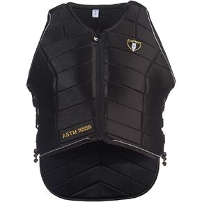 TIPPERARY EQUESTRIAN Horse Riding Eventing Vest - Eventer Pro - English Style Protective Horseback Riding Apparel - Flexible Customizable Fit Body Protector - Black - M