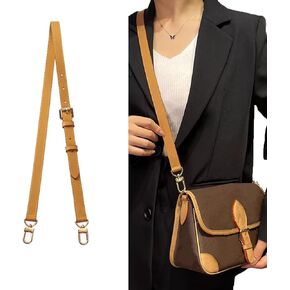 Vachetta Leather Replacement Crossbody Bags Strap Adjustable Shoulder Strap for Speedy 20 25 (Width:0.70in&Length:39.4-47.2in- Beeswax)