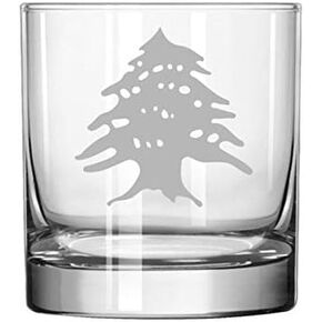 11 أوقية الصخور ويسكي هايبول الزجاج شجرة الأرز لبنان لبناني
