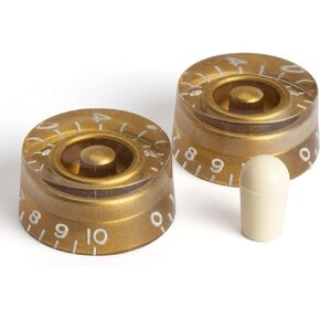 ToneShaper Gold Speed Knob Set + Cream Switch Tip, fits PRS® SE® Wiring Kit