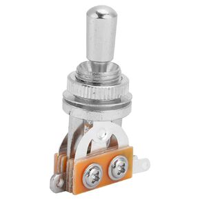 Guitar 3 Way Switch Metal Electric Guitar Toggle Switch Selector Chrome Guitar Box Toggle with Knob Tip (Silver)