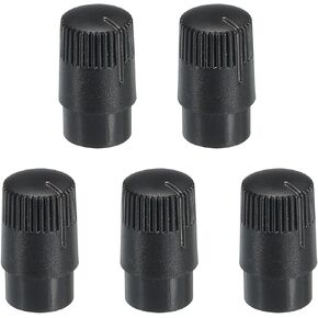 MECCANIXITY Potentiometer Control Knob ABS Guitar Knob for 6mm D Type Shaft Electric Guitar Power Amplifiers Stereos,Bass Volume Tone 180 Degrees Rotary Knob Black Red 5PCS