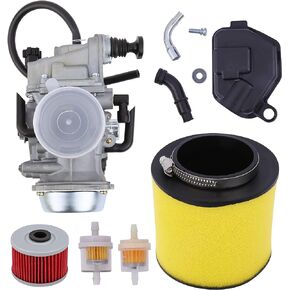 Fourtrax 300 Carburetor Fits Honda TRX300 TRX300FW 1988-2000, 00-06 Rancher 350 All Models, With Fuel Filter Air Filter