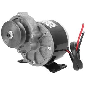 Gear Reduction Electric Motor, 24V 250W High Performance Durable Pure Copper Belt Pulley Geared Motor Accessory for Electric Bicycle.