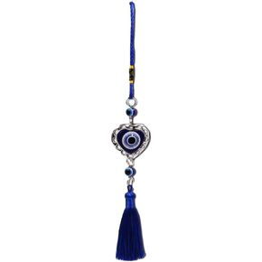 زينة معلقة للسيارة Lucky Evil Eye، إكسسوارات تعليق مرآة الرؤية الخلفية للسيارة، إكسسوارات داخلية للسيارة عين الشر، ديكورات السيارة، قلادة سحر العين الزرقاء الشريرة للسيارة، هدايا للنساء والرجال (A-Round)