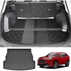 Cargo Mat Fit for 2019-2024 Toyota RAV4 Cargo Liner TPE Trunk Mat All Weather Seats Back Protector for 2019 2020 2021 2022 2023 2024 Toyota RAV4 Accessories(Cargo Mat+Backrest Mat)