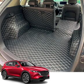 Cargo Mat Compatible with 2017-2021 Mazda CX-5 CX5 Trunk Mat and Rear Backrest Mat Cargo Liners All Weather