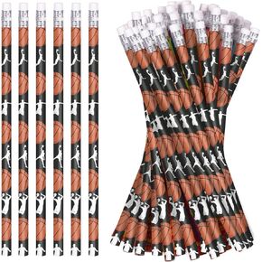 24-Piece Sports Graphite Pencils with Erasers, Baseball Theme for School, Office, Stationery, Class Reward Supplies