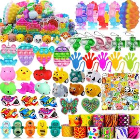 105 Pcs Pop Party Favors for Kids, Treasure Box Toys for Classroom Prizes, Pinata Stuffers, Goodie Bag Filler, Treasure Chest, Carnival Bulk Small Toys, Easter Basket Egg Fillers