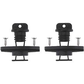 Kayak Drain Plug Kit Hull Coarse Thread Bung for Canoe Boat Set with Screws Replacement Hardware Accessories 2 PCs