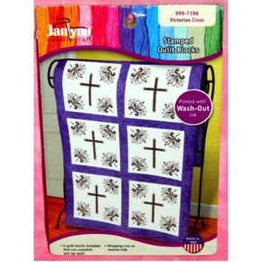 Janlynn Victorian Stamped for Embroidery Quilt Block Kit