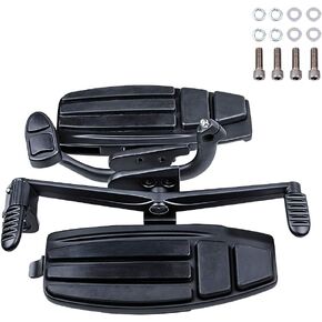 Astra Depot Compatible with Honda 2001-2017 GL1800 F6B 2014-2015 Valkyrie Driver Floorboards Footboards Toe Heel Shifter Brake Lever Kit (Black)