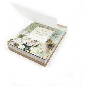 100 ورقة من لوازم سجل القصاصات العتيقة، ورق مواد يومية، ورق سجل القصاصات، ورق حرفي مزخرف، من أجل لوازم تزيين مجلة اليوميات غير المرغوب فيها DIY Craft (زهرة) in Kuwait