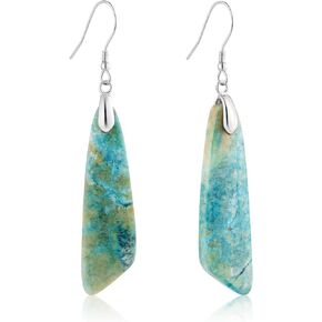 SELOVO Jasper Stone Earrings for Women Trendy Dangle Earrings Fishhook Drop Earrings