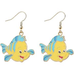 KEYCHIN Mermaid Flounder Earrings Ariel And Flounder Fans Gifts Flounder Jewelry For Women Girls
