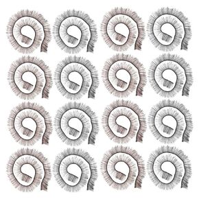 Doll Doll Eyelashes Strips False Eyelashes Plastic Craft Doll Eyelashes Dolls Eye Make Up Accessories (Black+Brown) Doll Doll