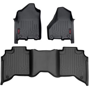 Rough Country Floor Mats for 2019-2022 Ram 2500/3500 | Crew Cab - M-31430, Black, Bucket Seats