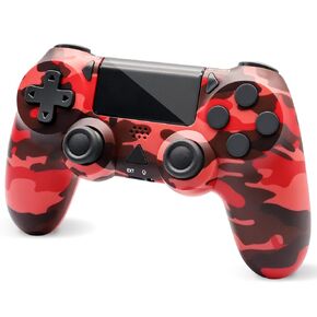 وحدة تحكم لاسلكية LARSEBEI متوافقة مع PS4/Pro/Slim - اهتزاز مزدوج/تحكم في الحركة 6 محاور/مقبس صوت 3.5 ملم/لوحة لمس متعددة/زر مشاركة، متوافق مع أجهزة الكمبيوتر التي تعمل بنظام Windows 7/8/10 in Kuwait