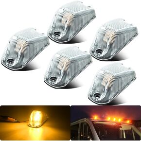 LED Cab Roof Lights Amber Top Clearance Marker Lights Fit For 2014-2023 RAM PROMASTER 1500 2500 3500 Van,Waterproof IP67(Qty:5)