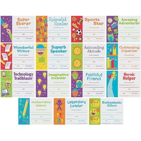 Fun Express End of School Year Superlatives Certificates - 30 Blank Award certificates for Kids - Teacher and Classroom Supplies
