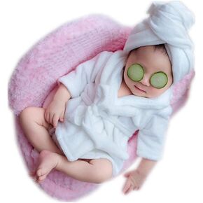 Vemonllas Newborn Photography Props Bathrobe Outfits Baby Photoshoot Props Robe Girl Baby Photo Prop Outfit Robe Bath Towel