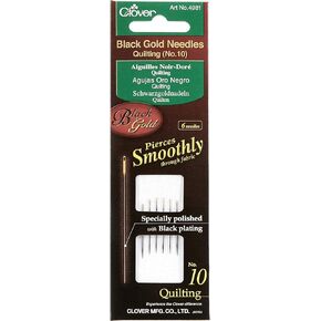 Clover Needles, Quilting No.10, Black/Gold