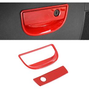 ABS Plastic Car Interior Co-Pilot Storage Box Handle Cover Frame Glove Box Handle Trim Cover for Jeep Wrangler 2008-2017 (Black)