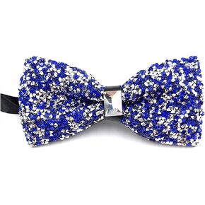 Rhinestone Bow Tie with Adjustable Clasp, Sparkly Bow Tie for Men, Glitter Bow Tie, Sequin Bow Tie