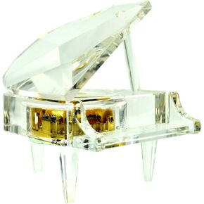 Piano Music Box Crystal Song Fur Elise, Clockwork Mechanical Piano Toy Piano Ornament Classical Romantic Valentine Gift (for Elise)