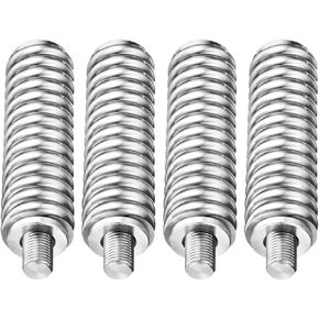 Wadoy SS-3H CB Antenna Spring Mount 4 Pack, Black Heavy Duty Stainless Steel CB Springs Fit for Up to 60" Long Standard 3/8" x 24 Threads Mobile/in-Vehicle CB Radio Antenna Mount