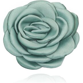 Elegant Satin Fabric Rose Flower Brooches Pins for Women Dainty Silk Camellia Flower Brooches Lapel Pins Colorful Flower Brooches Pin for Women Wedding Party Prom Dress Jewerly 2024