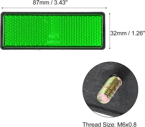 X AUTOHAUX 4pcs M6x0.8 Green Plastic Universal Screw Mount Reflective Warning Reflector for Motorcycle Bike in Saudi Arabia