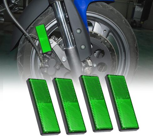 X AUTOHAUX 4pcs M6x0.8 Green Plastic Universal Screw Mount Reflective Warning Reflector for Motorcycle Bike in Saudi Arabia