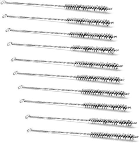 Utoolmart Steel Wire Tube Brush, Stainless Steel Spiral Power Bottle Cleaning Brush Long-Handle Bristle Pipe Cleaning Tool, 2.0-inch Diameter 12-inch Length, 2pcs in Saudi Arabia