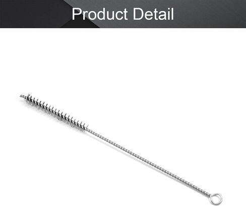 Utoolmart Steel Wire Tube Brush, Stainless Steel Spiral Power Bottle Cleaning Brush Long-Handle Bristle Pipe Cleaning Tool, 2.0-inch Diameter 12-inch Length, 2pcs in Saudi Arabia