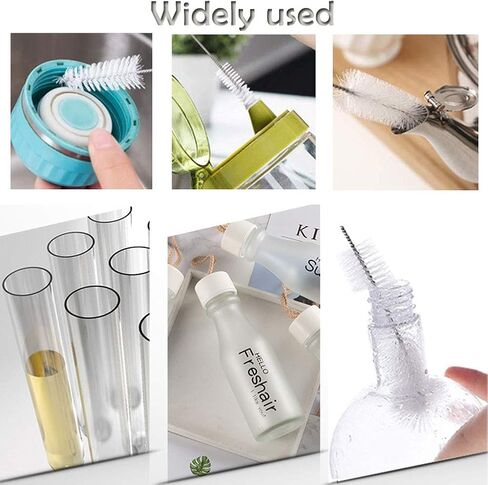 YXQ 60mm Tube Bottle Brush Nylon Wire Straw Wash 13.7 inch Long-Handle Bristle Cleaning for Lab Set Chemistry Test,3Pcs in Saudi Arabia