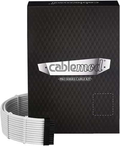 CableMod RT-Series Pro ModMesh الأكمام 12VHPWR StealthSense طقم كابل مزدوج لـ ASUS/Seasonic/Phanteks (أبيض) in Kuwait
