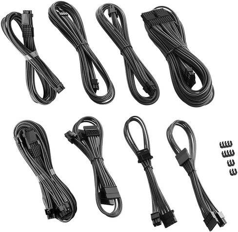 CableMod RT-Series Pro ModMesh الأكمام 12VHPWR StealthSense طقم كابل مزدوج لـ ASUS/Seasonic/Phanteks (أبيض) in Kuwait