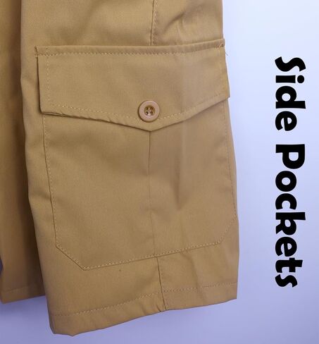 شورت جولف خفيف الوزن للرجال بخصر مطاطي، شورت كاجوال مسطح من الأمام، مقاس كلاسيكي 9 بوصات in Kuwait