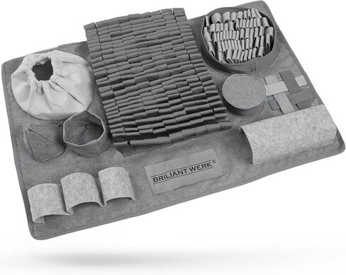 بساط الشم للكلاب من بريليانتويرك - مادة متينة للغاية - 10 عناصر تدريب و3 مستويات صعوبة - بساط الشم للكلاب للكلاب الكبيرة والكلاب من أي حجم (برتقالي) in Kuwait