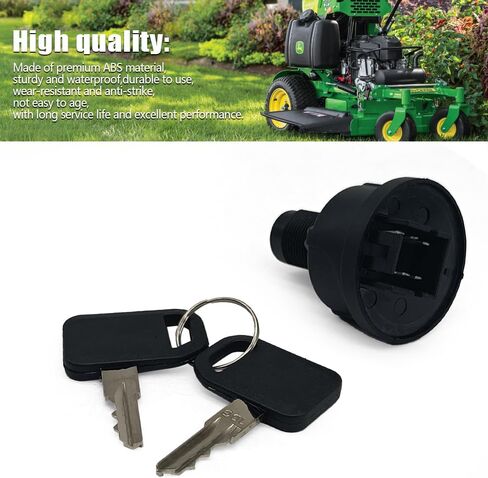 AUC15805 Ignition Rotary Switch Compatible with John Deere Quik-Trak Mowers Ztrak Mowers Ignition Switch with Keys Replace AUC13979 TCA26088 TCA24615 in Kuwait