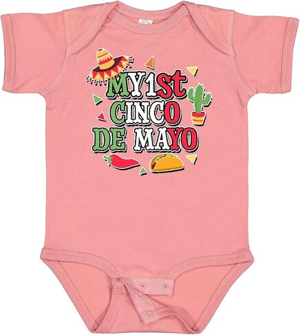 Inktastic My 1st Cinco De Mayo مع بدلة أطفال Sombrero Red Chili Pepper Taco in Kuwait