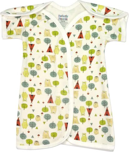Boy's & Girl's Open-Shoulder Short-Sleeve Ultra Soft PICU Gown - PICU Friendly - 0-3 Months in Saudi Arabia