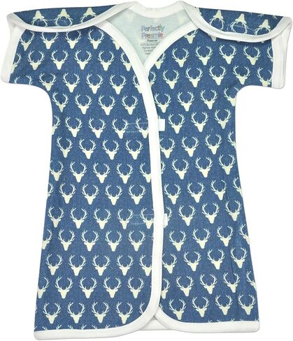 Boy's & Girl's Open-Shoulder Short-Sleeve Ultra Soft PICU Gown - PICU Friendly - 0-3 Months in Saudi Arabia