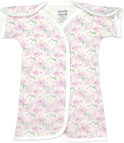 Boy's & Girl's Open-Shoulder Short-Sleeve Ultra Soft PICU Gown - PICU Friendly - 0-3 Months in Saudi Arabia