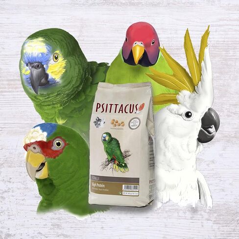Psittacus High Protein 6.6 lb | Complete Pellet Diet for Amazons, Cockatoos and Ringneck Parrot | Premium Food for Birds, 100% no-GMO in Saudi Arabia