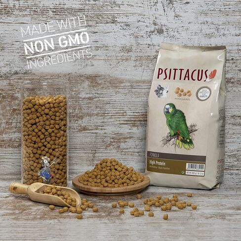 Psittacus High Protein 6.6 lb | Complete Pellet Diet for Amazons, Cockatoos and Ringneck Parrot | Premium Food for Birds, 100% no-GMO in Saudi Arabia