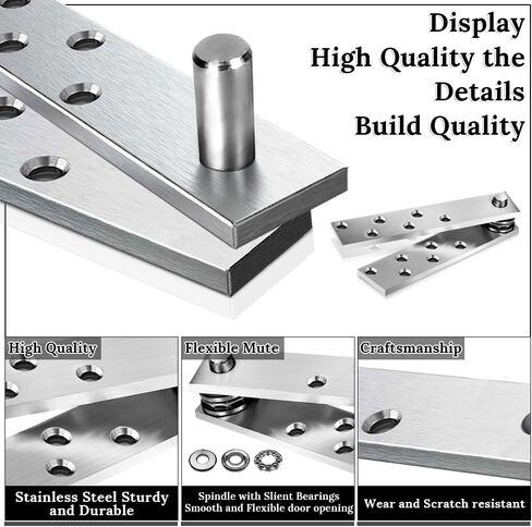 مفصلات محورية للباب، مفصلات باب مخفية من الفولاذ المقاوم للصدأ، أجهزة باب محورية شديدة التحمل مع كرة باب تزن 300 رطل كحد أقصى، أبواب خشبية، خزانة كتب، باب سري، دوران 360 درجة in Kuwait