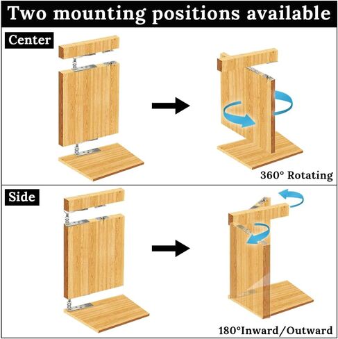 مفصلات محورية للباب، مفصلات باب مخفية من الفولاذ المقاوم للصدأ، أجهزة باب محورية شديدة التحمل مع كرة باب تزن 300 رطل كحد أقصى، أبواب خشبية، خزانة كتب، باب سري، دوران 360 درجة in Kuwait