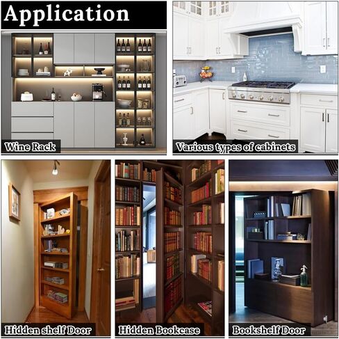 مفصلات محورية للباب، مفصلات باب مخفية من الفولاذ المقاوم للصدأ، أجهزة باب محورية شديدة التحمل مع كرة باب تزن 300 رطل كحد أقصى، أبواب خشبية، خزانة كتب، باب سري، دوران 360 درجة in Kuwait